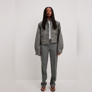 Gray Women's Pants Troursers Suit